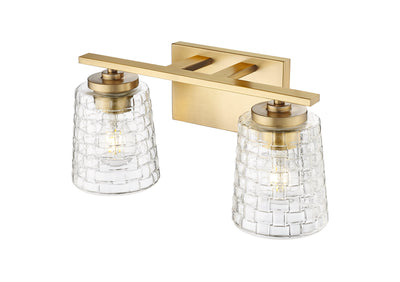 15'' Saben Vintage Brass 2 Light Bath Vanity