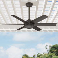 52 inch Jetty Noble Bronze WeatherMax Indoor / Outdoor Ceiling Fan and Wall Control