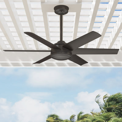 52 inch Jetty Noble Bronze WeatherMax Indoor / Outdoor Ceiling Fan and Wall Control