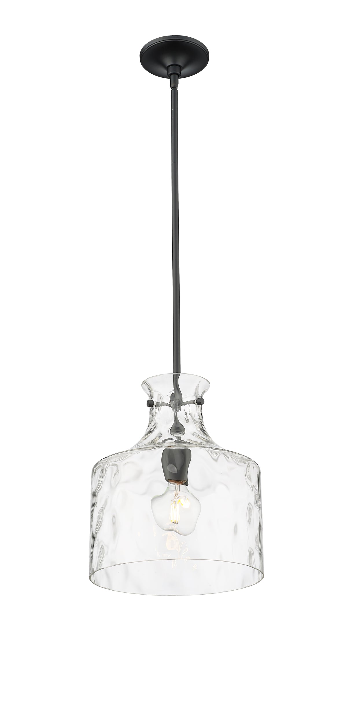 13'' Santorini Matte Black 1 Light Pendant