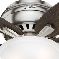 42 inch Newsome Brushed Nickel Low Profile Ceiling Fan with LED Light Kit and Pull Chain