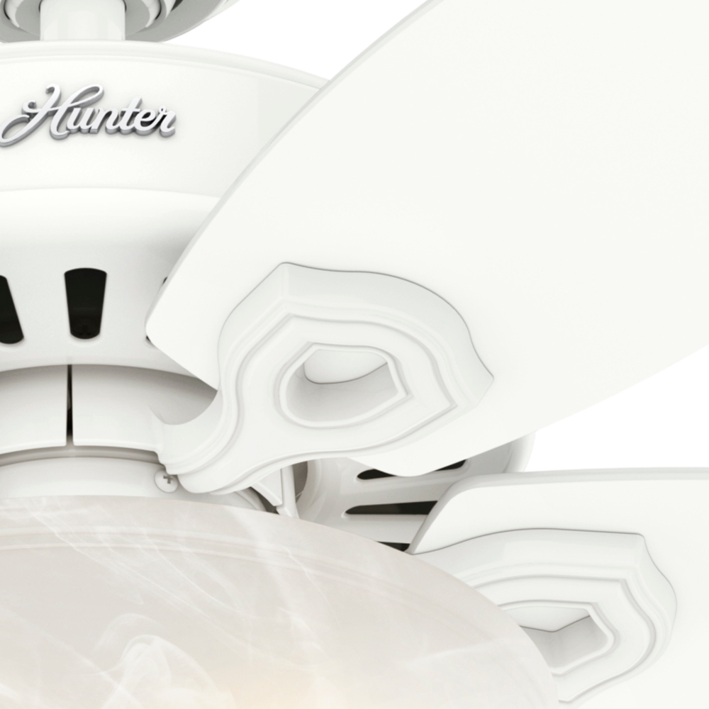 42 inch Builder Snow White Ceiling Fan with LED Light Kit and Pull Chain