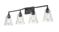 32.5'' Caily Matte Black 4 Light Bath Vanity