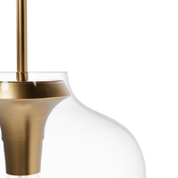 Vidria 12-inch 1-light Alturas Gold Pendant with Clear Glass