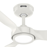 52 inch Zentech Wi-Fi ENERGY STAR® Fresh White Damp Rated LED Ceiling Fan with Remote