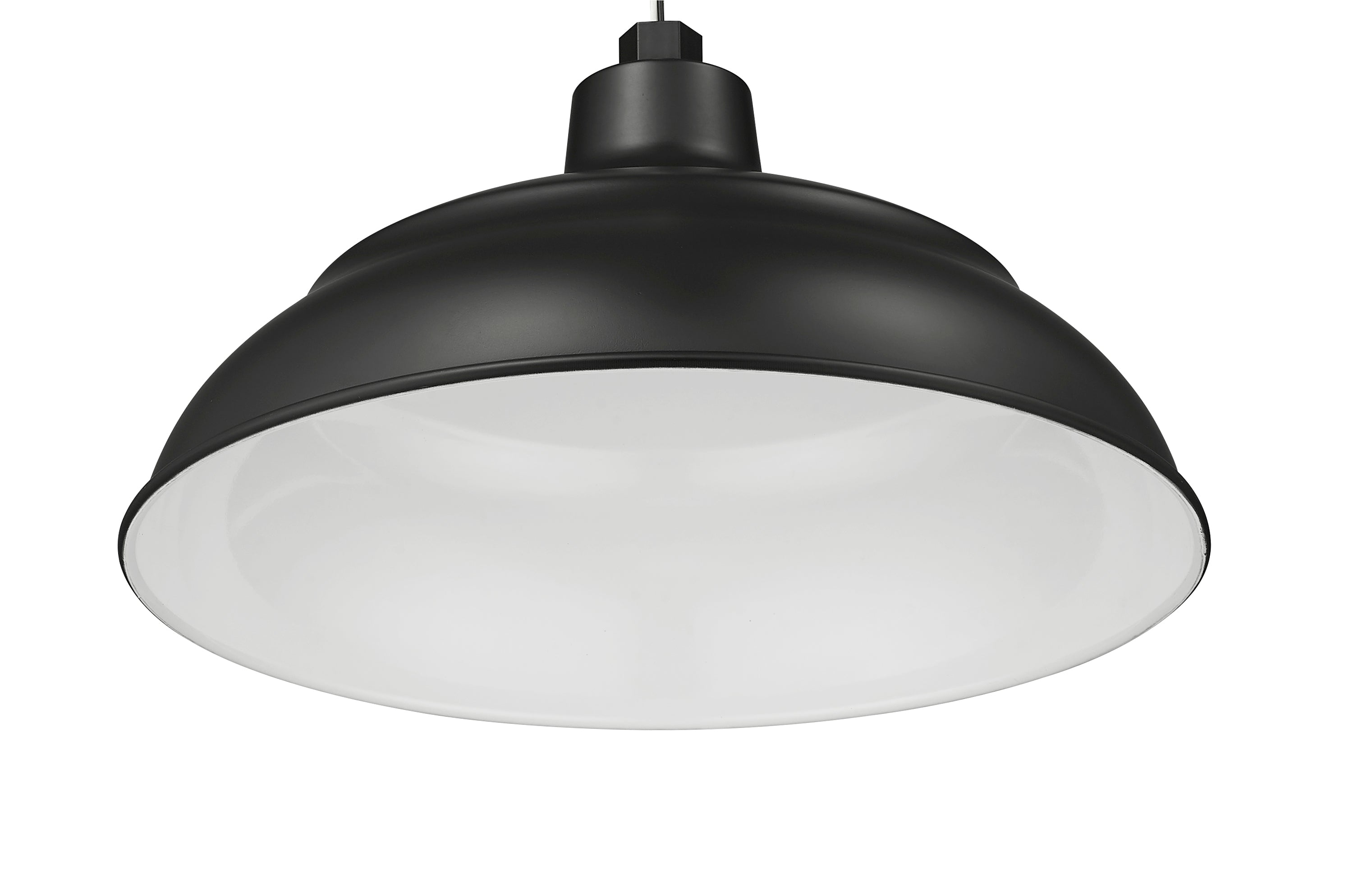 17-inch R Series Satin Black LED Warehouse Shade