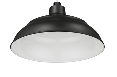 17-inch R Series Satin Black LED Warehouse Shade