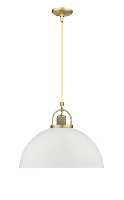 14.5'' Artistan Vintage Brass/Matte White 1 Light Pendant