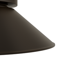 Skyflow 14-inch 1-light Matte Bronze Outdoor Flush Mount Ceiling Light with Metal Shade