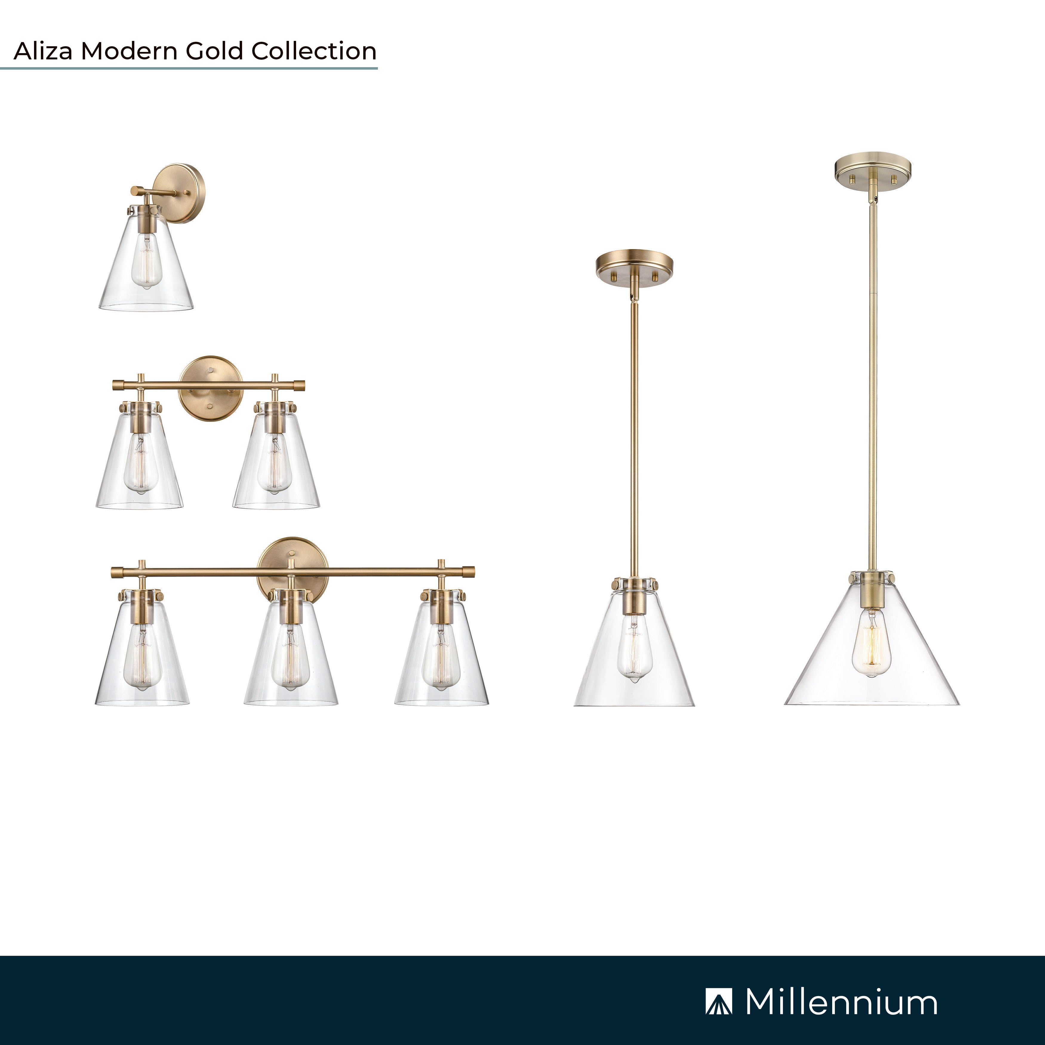 7.5'' Aliza Modern Gold 1 Light Wall Sconce