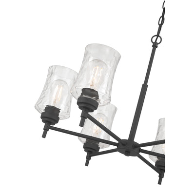 17.5'' Clarvyn Matte Black 6 Light Chandelier