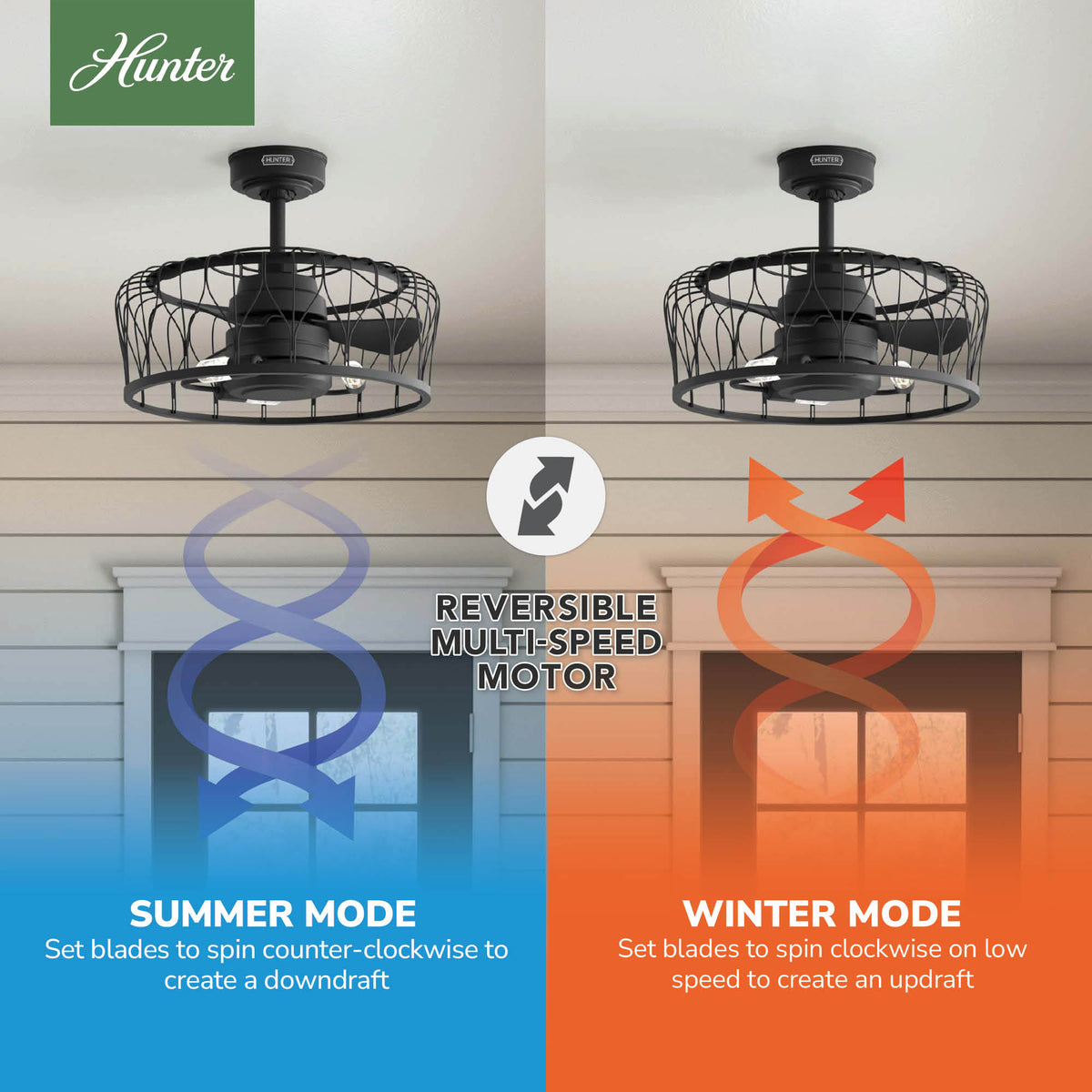 20 inch Rotonda Matte Black Ceiling Fan with LED Light Kit and Handheld Remote