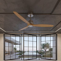Akmani 60 Inch Chrome Fan with 0 Lights and Remote