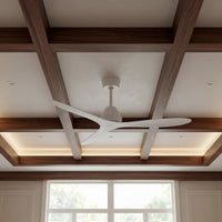 56 Inch DC WiFi Indoor Outdoor Smart Fan in White with Remote