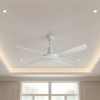 52 Inch IP55 Wet Rated White Fan with Remote