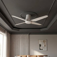 Aria Hugger 52 Inch White Fan with 1 Light and Remote