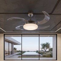 EVO2 48 Inch 3 Light Chrome Fan with Retractable Blades