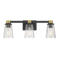 21.75'' Lustria Matte Black 3 Light Bath Vanity