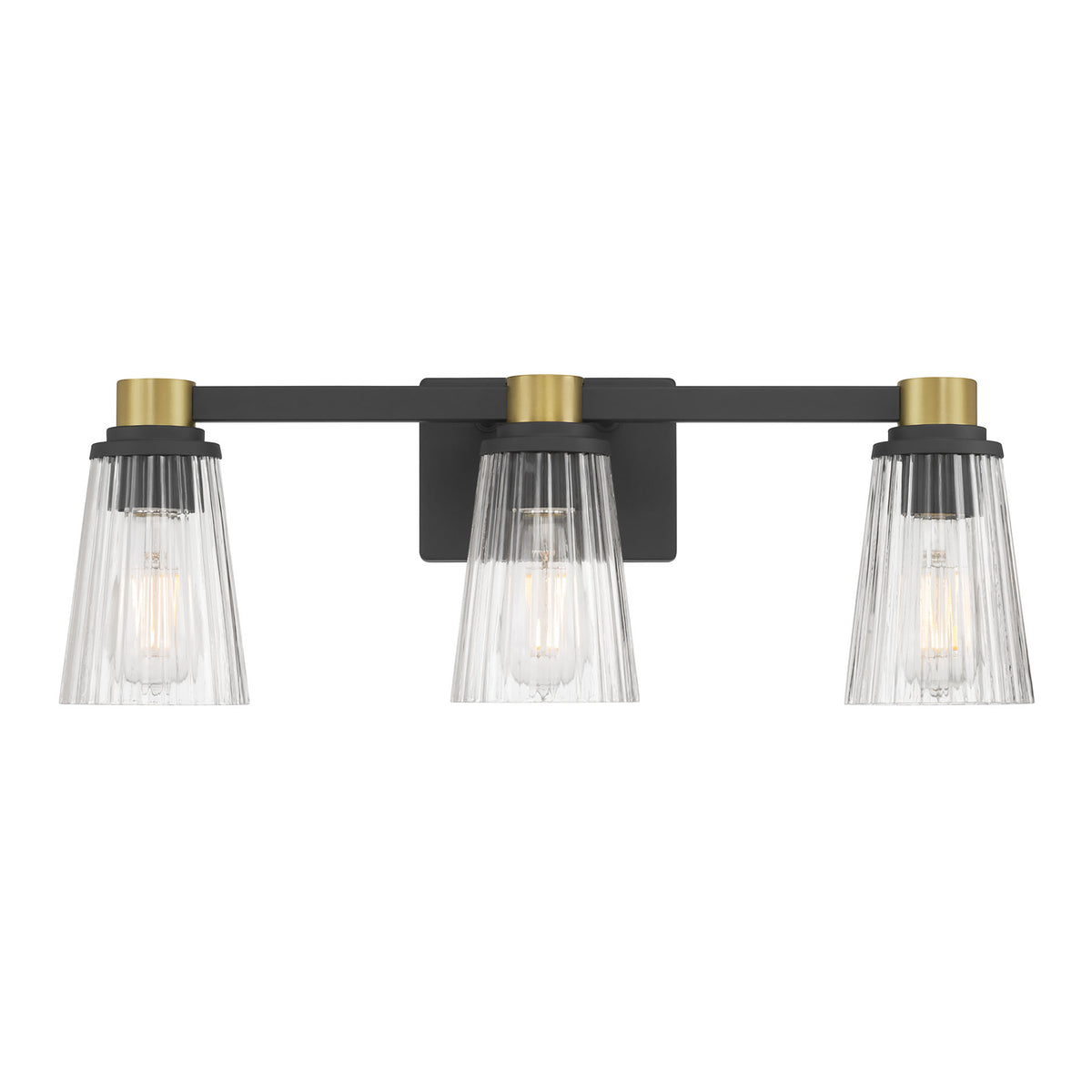 21.75'' Lustria Matte Black 3 Light Bath Vanity