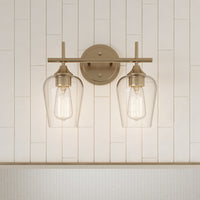 13.75'' Ashford Modern Gold 2 Light Bath Vanity