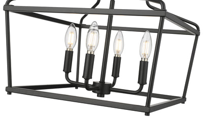 13'' Nellita Matte Black 4 Light Pendant
