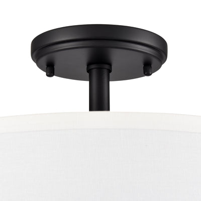 10.5'' Guyten Matte BlackWhite 2 Light Semi-Flush Mount