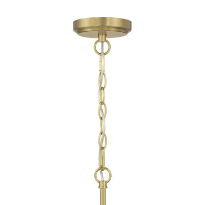 17.5'' Clarvyn Vintage Brass 6 Light Chandelier