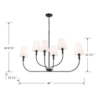 29'' Mairbourne Matte Black 6 Light Linear Chandelier