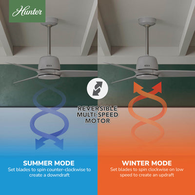 52 inch Malden Dove Grey Ceiling Fan and Handheld Remote