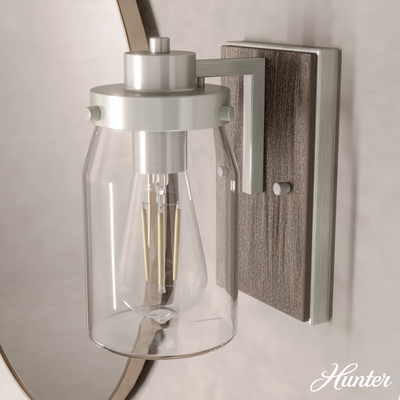 Gatz 31.5-inch 4-light Brushed Nickel Vanity Light with Clear Fluted Glass