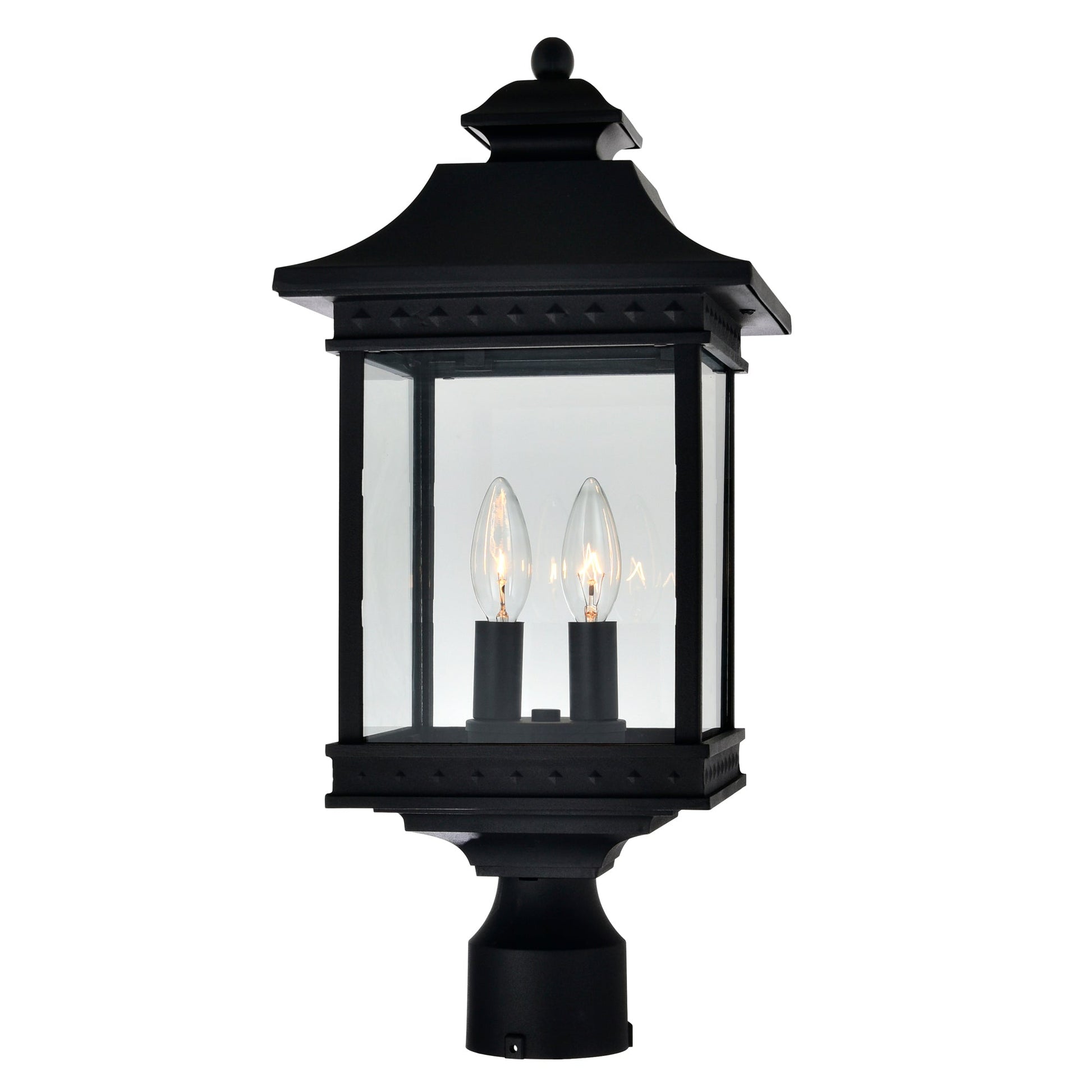 Cleveland 2 Light Black Outdoor Lantern Head