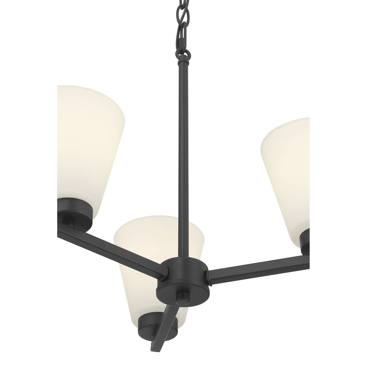 14.75'' Strayhan Matte Black 3 Light Chandelier