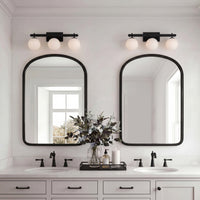 26'' Coretta Matte Black 3 Light Bath Vanity
