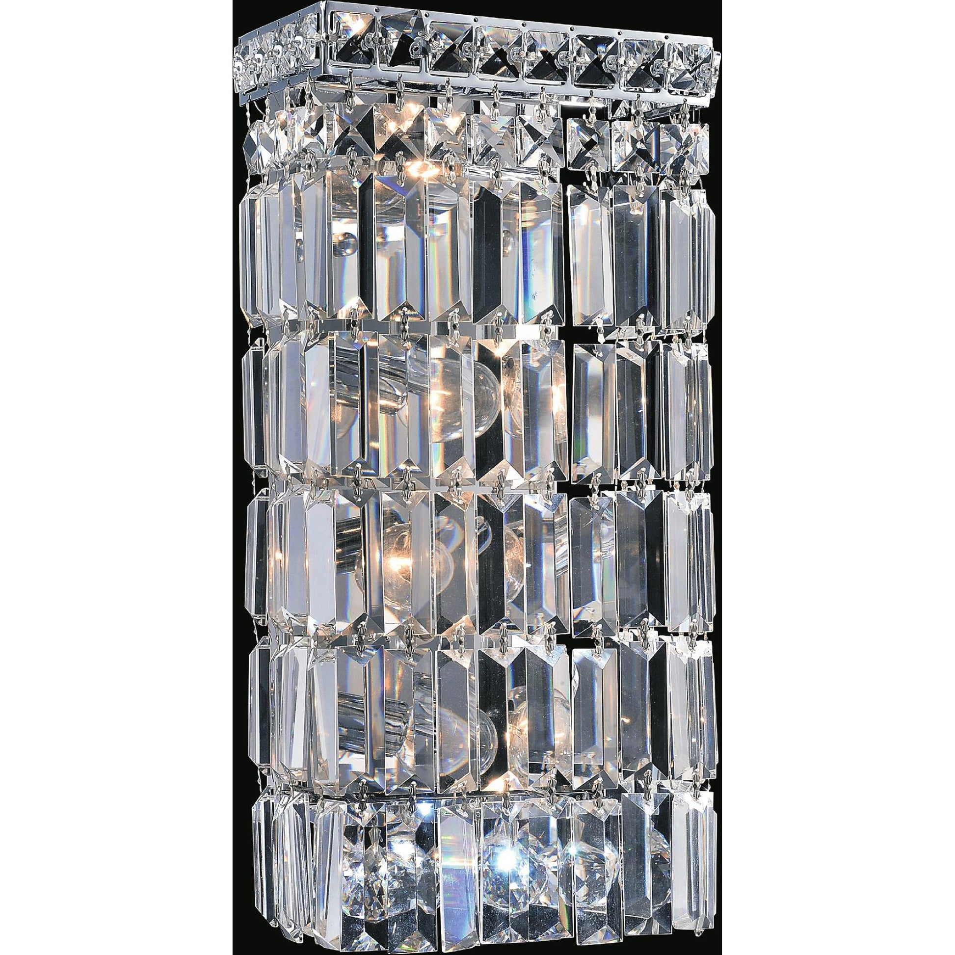Colosseum 4 Light Chrome Bathroom Sconce with Crystals