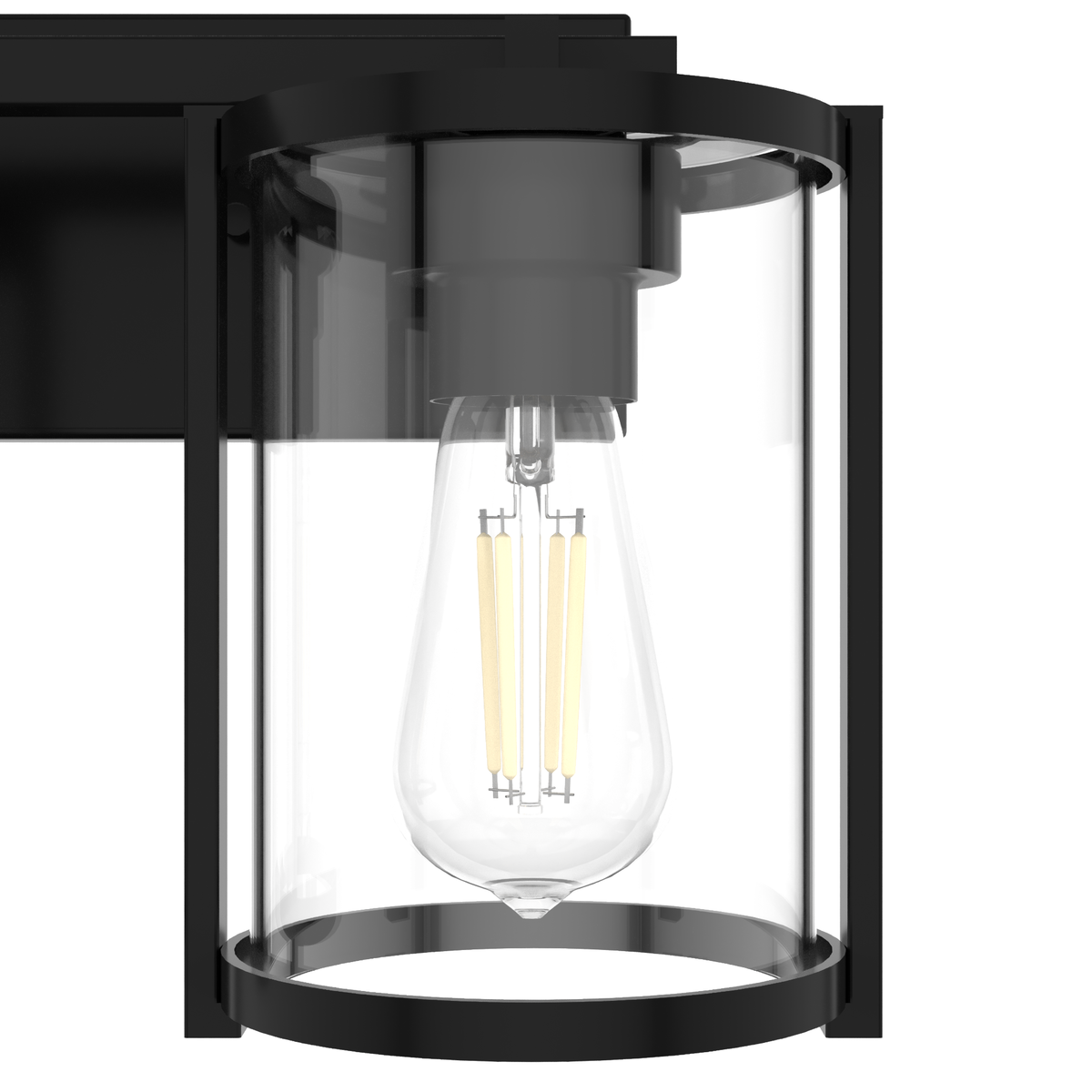 Astwood 15.5-inch 2-light Matte Black Vanity Light with Clear Glass
