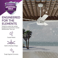 52 inch Skyflow Matte White WeatherMax Indoor / Outdoor Ceiling Fan with LED Light Kit and Wall Control