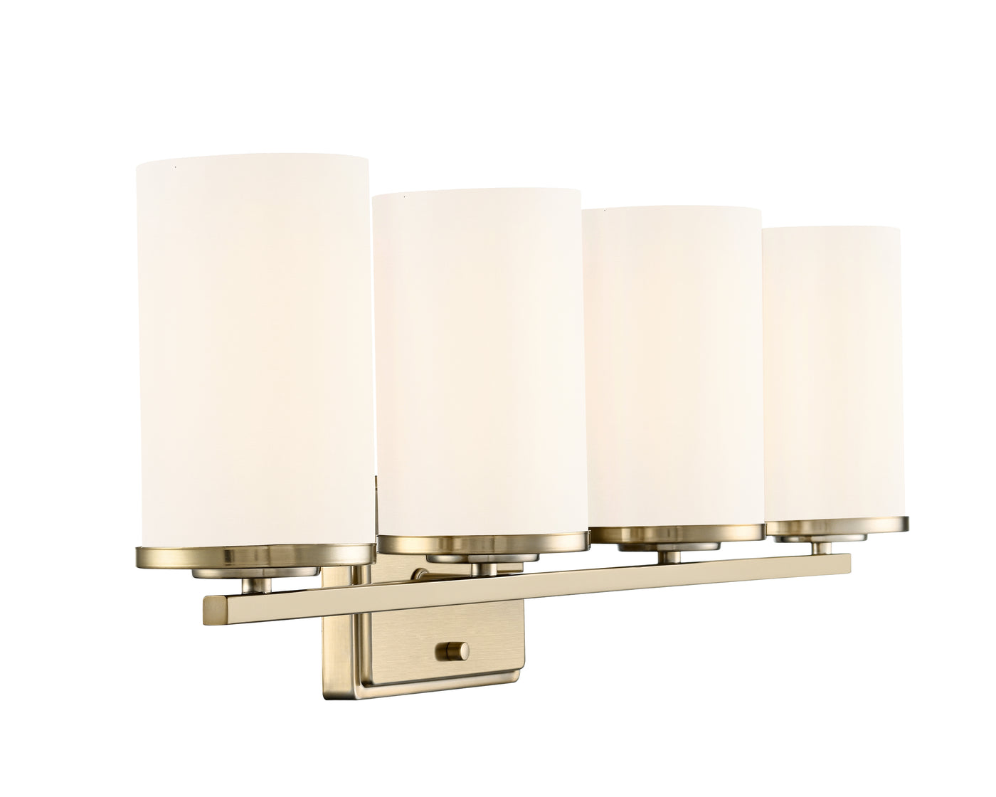 27.75-inch Verlana Modern Gold 4-Light Etched White Glass Bathroom Vanity Light