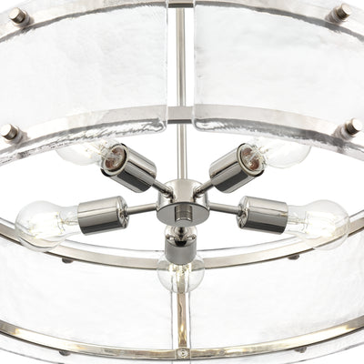 25'' Bennetti Polished Nickel 5 Light Pendant