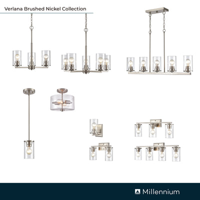 27.63'' Verlana Brushed Nickel 4 Light Bath Vanity