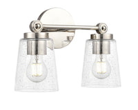 13.5'' Lauryn Polished Nickel 2 Light Bath Vanity