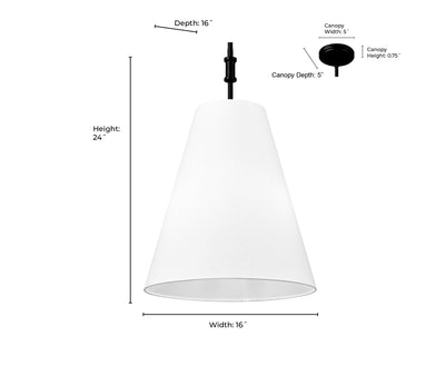 24'' Adorra Polished Nickel 3 Light Pendant