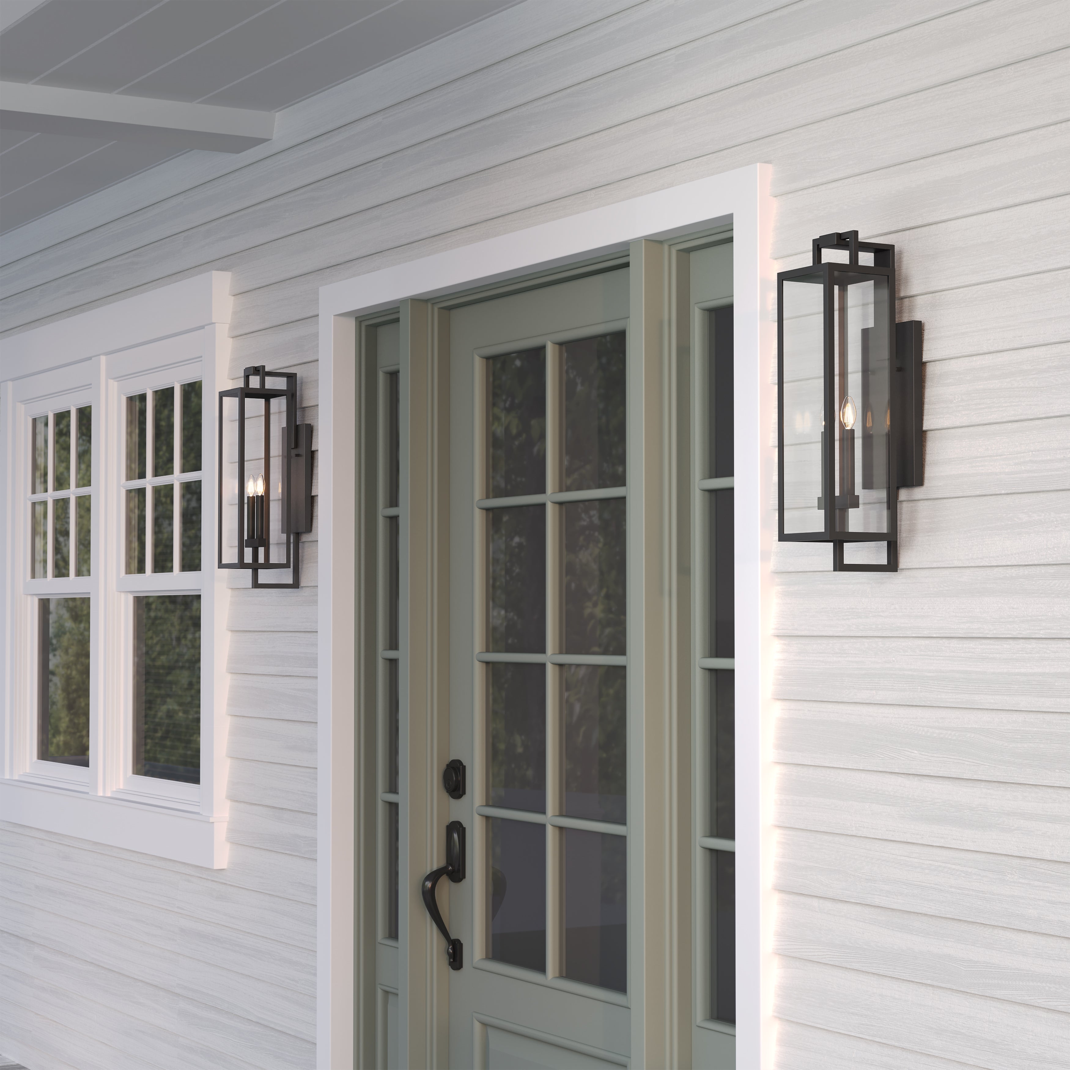 6'' Lamont Textured Black 2 Light Wall Sconce