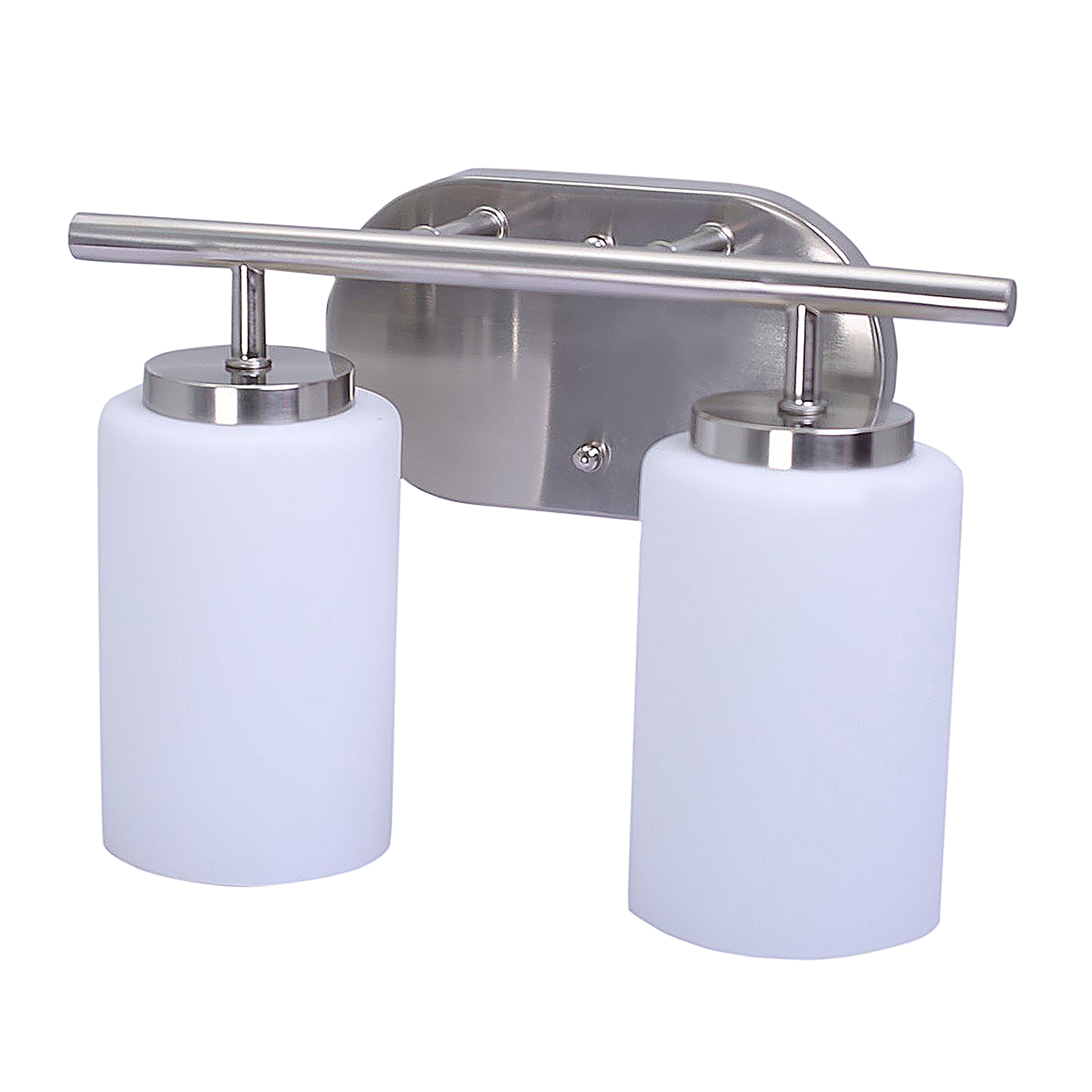 12.5-inch 2-light Brushed Nickel Vanity Light
