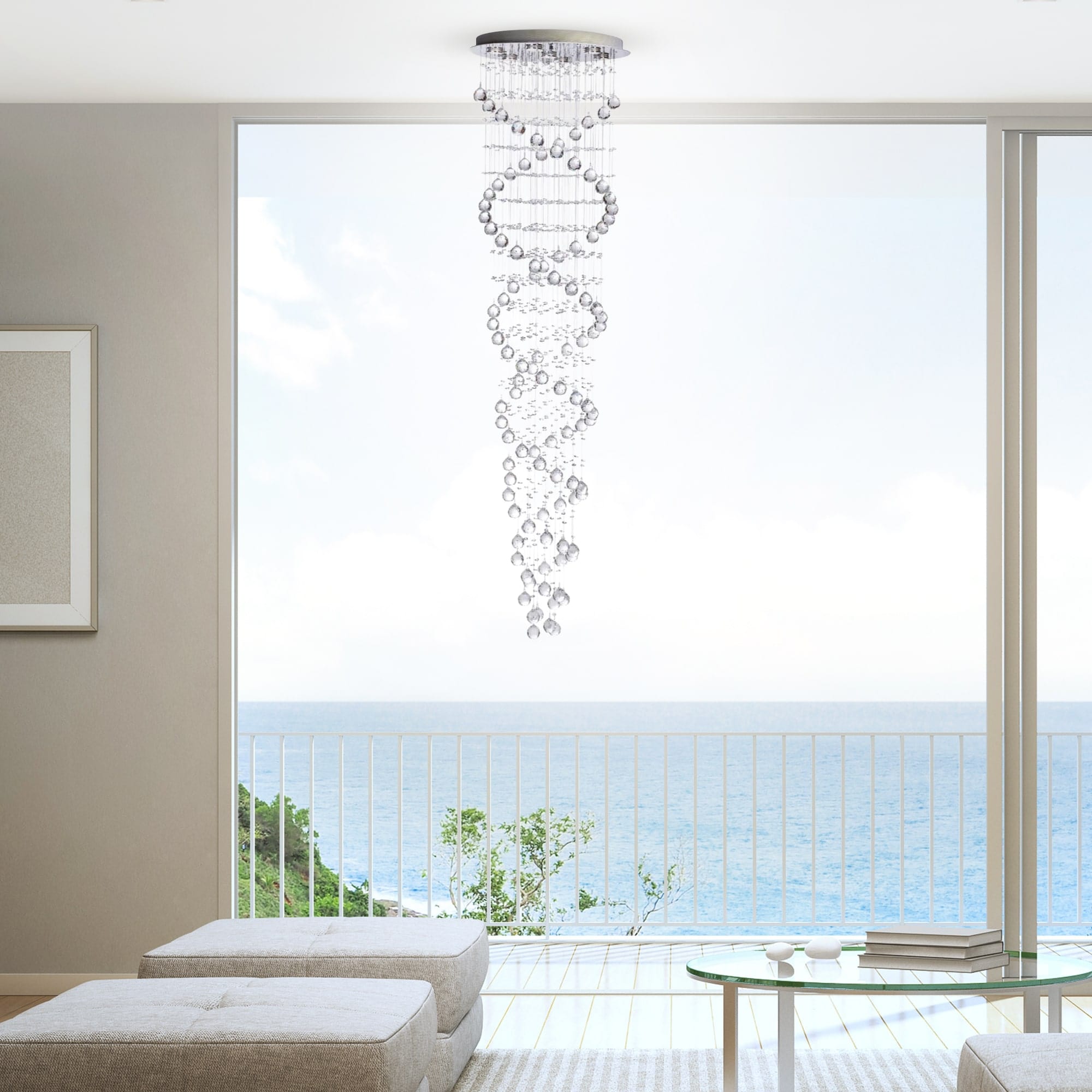 Crystal Chandelier Double Helix | 7 Light