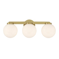 22'' Ardeva Vintage Brass 3 Light Bath Vanity
