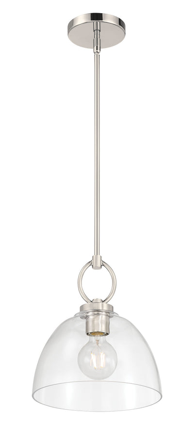 11.5'' Velto Polished Nickel 1 Light Pendant