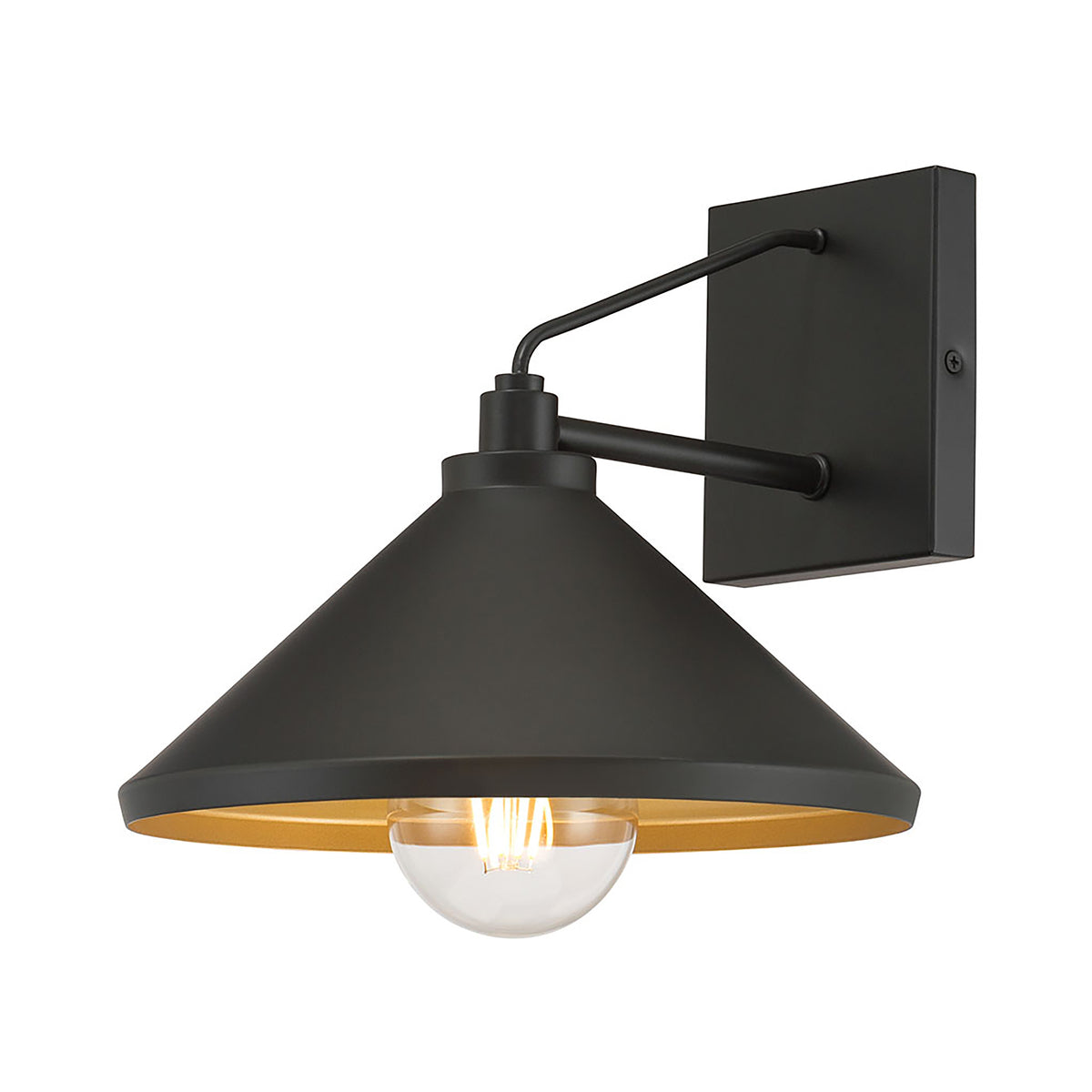9-inch Vectra Powder Coated Black 1-Light Outdoor Wall Sconce