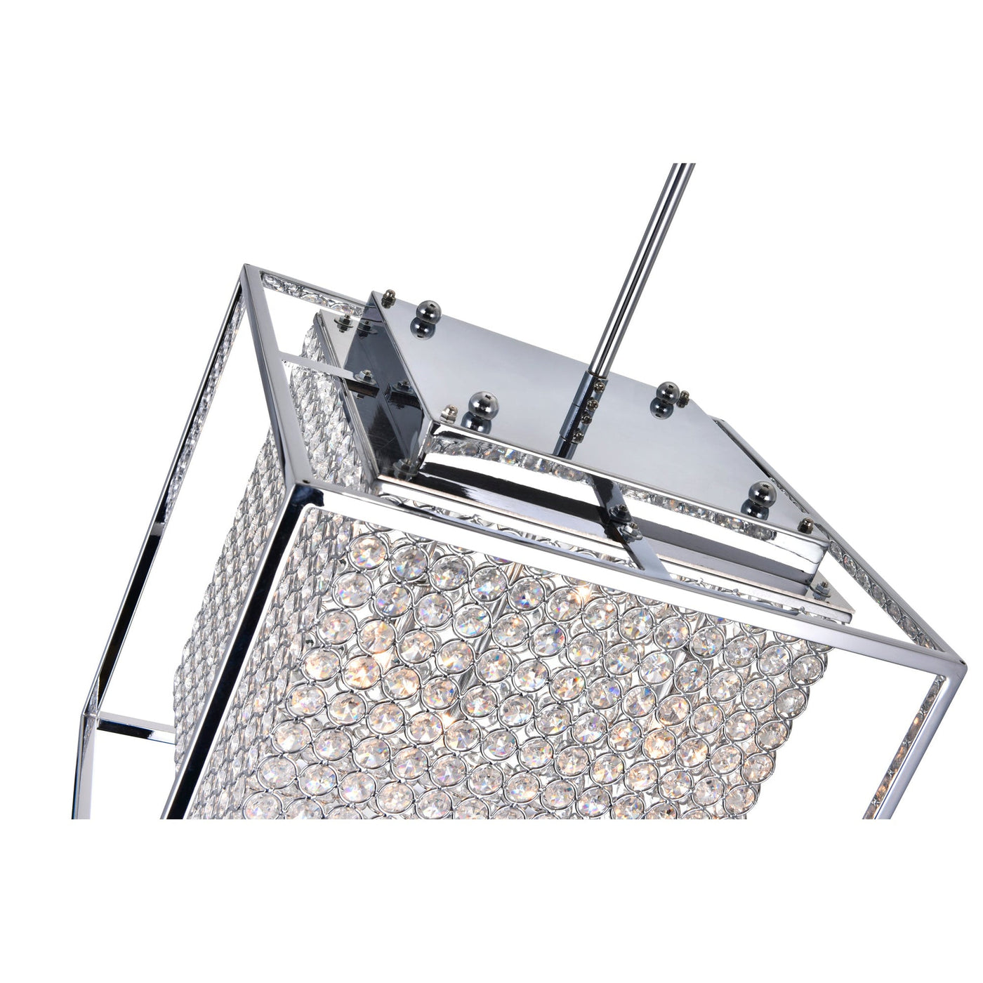 Cube 5 Light Chrome Chandelier