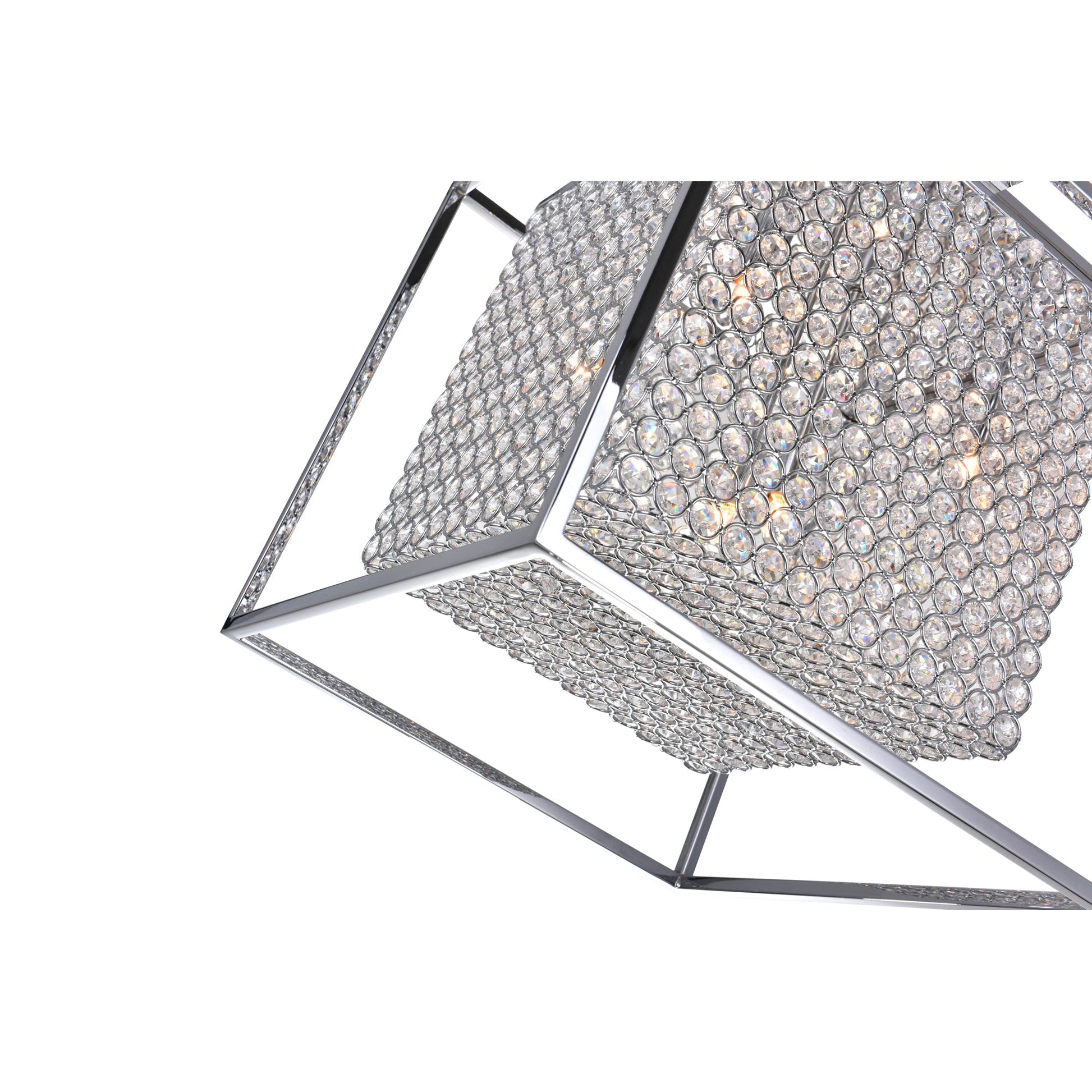 Cube 5 Light Chrome Chandelier