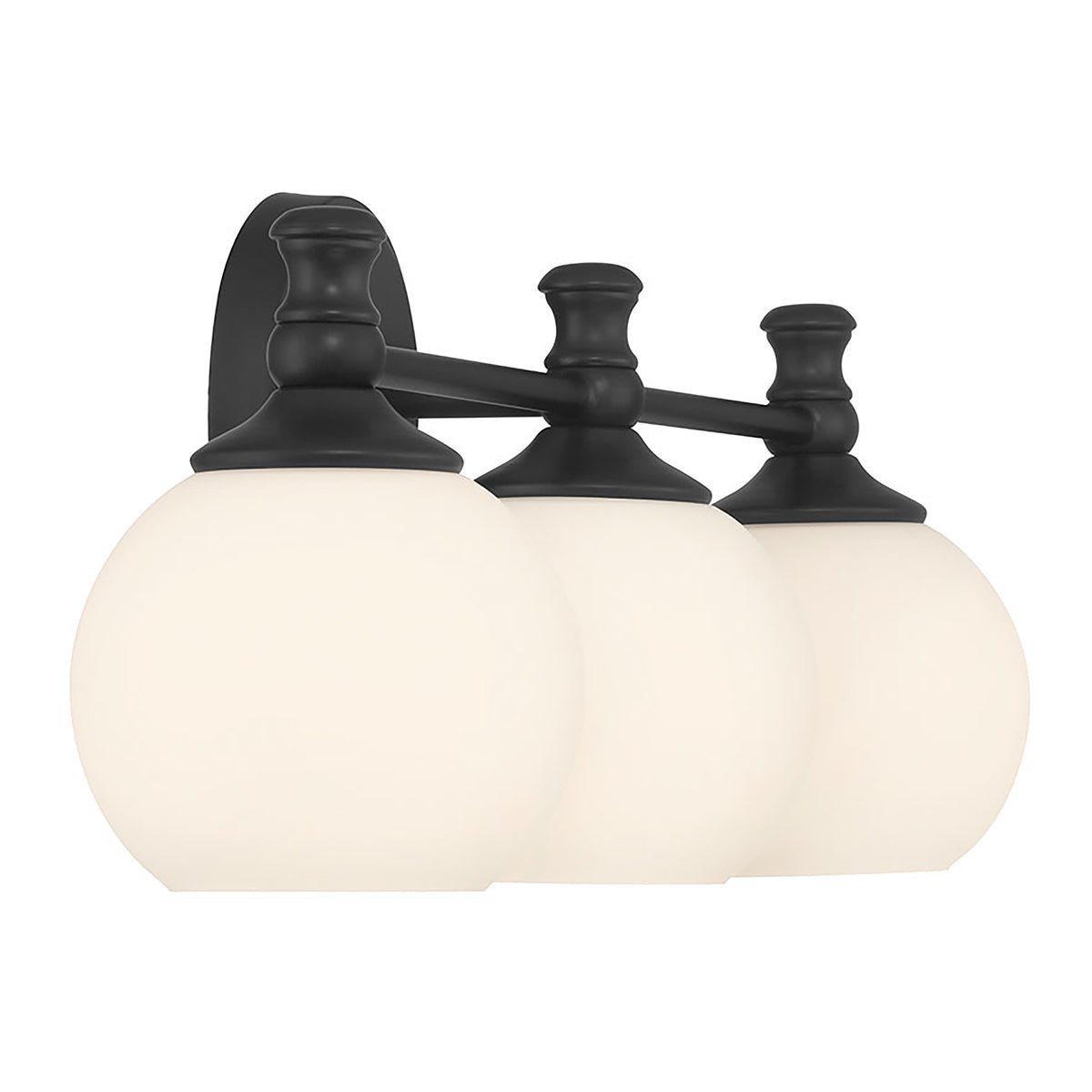 23.5'' Orlisse Matte Black 3 Light Bath Vanity